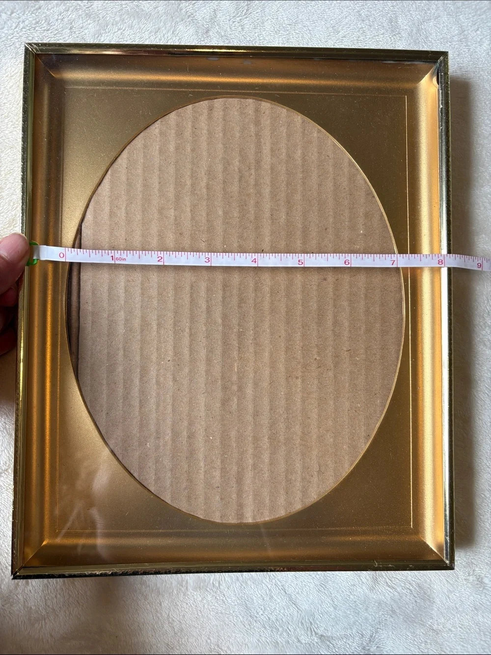Vintage Mixed Wood and Metallic Picture Frame Set - Brown, Gold, Cream